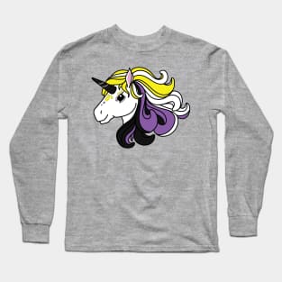 Rainbow Unicorn, Non-Binary Pride Long Sleeve T-Shirt